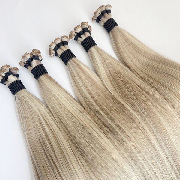 Double Drawn Human Hair Extensions Genius Weft Hair Extensions Factory