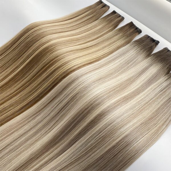 Hand Tied Weft Human Hair Extensions Vendors Genius Weft