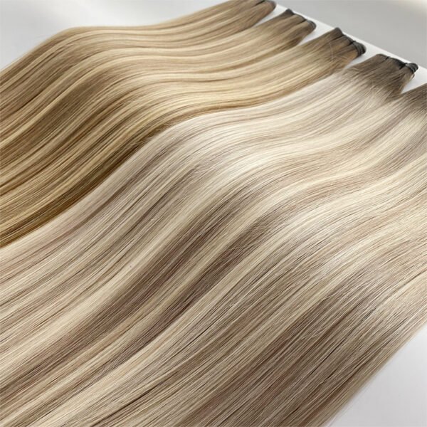 Hand Tied Weft Human Hair Extensions Vendors Genius Weft - 图片 2