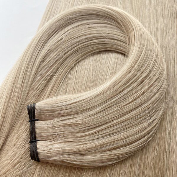 Hand Tied Weft Human Hair Extensions Vendors Genius Weft - 图片 5