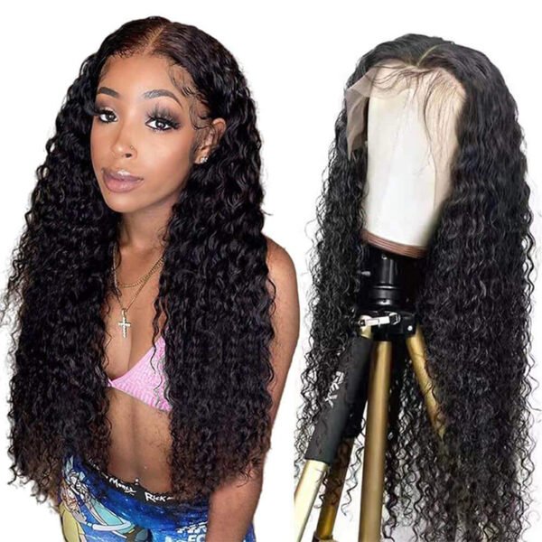 Kinky Curly Lace Front Wig 13x4 Brazilian Human Hair Lace Wigs Bulk - 图片 3