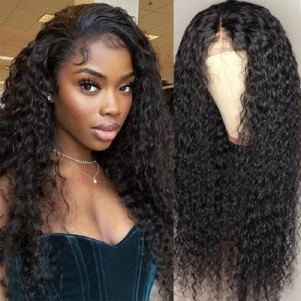 Kinky Curly Lace Front Wig 13x4 Brazilian Human Hair Lace Wigs Bulk - 图片 4