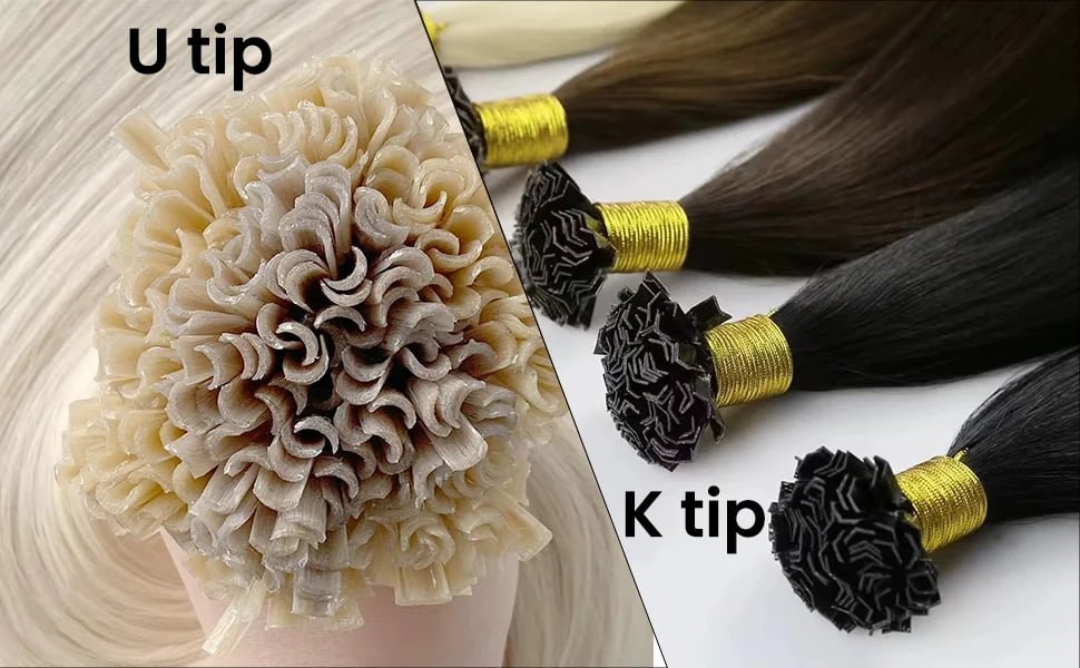 u tip vs k tip keratin hair extensions comparison