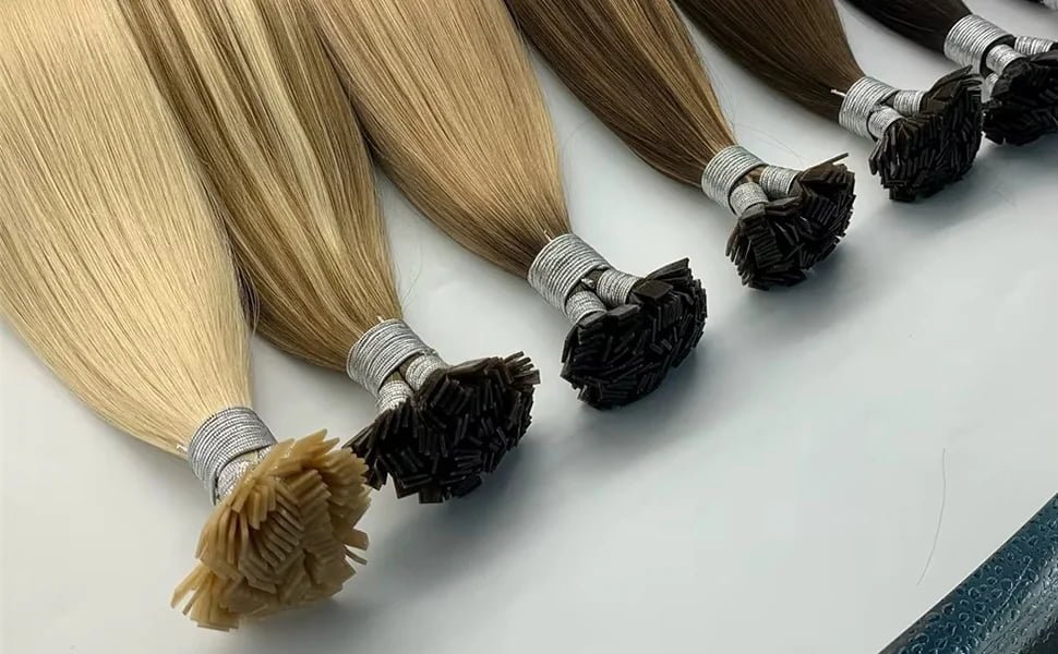blonde keratin tip hair extensions bundles