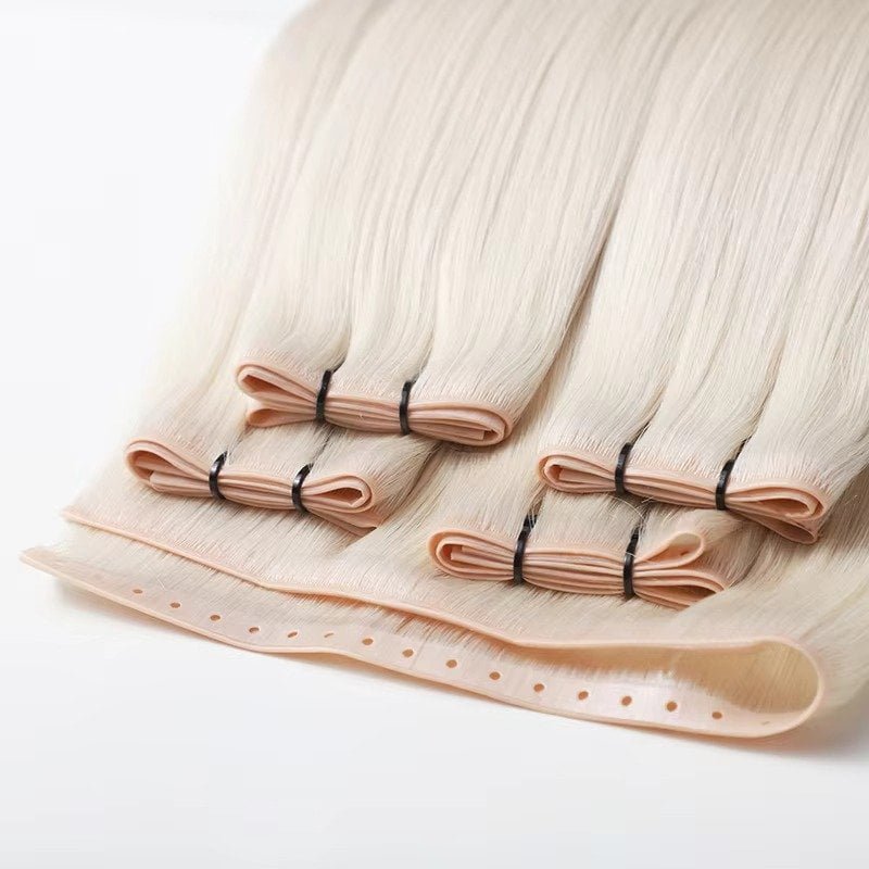 Double Drawn Injected Invisible Butterfly Weft Hair Extension Remy Hair Extension Weft