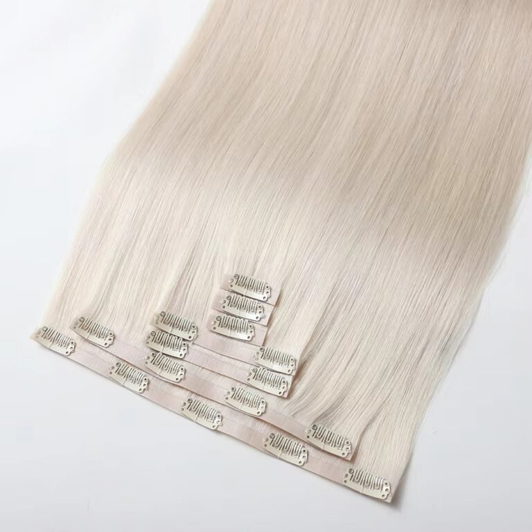 Seamless Injected Clip in Hair Extensions Double Drawn Remy Hair Extensions for Salon Professionals Wholesale