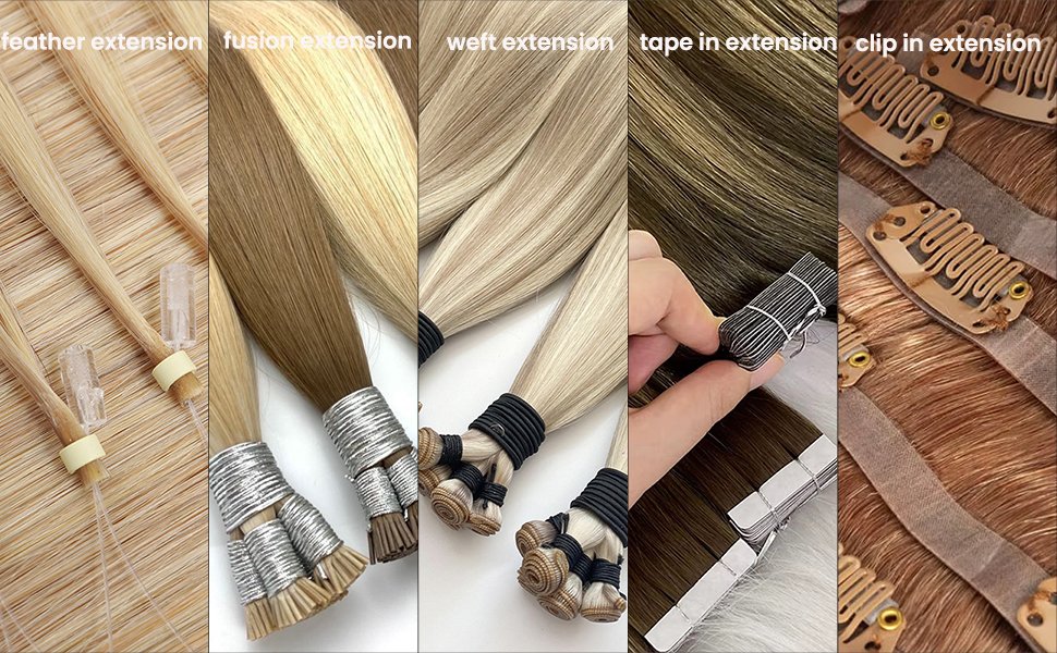 Hair extension types comparison