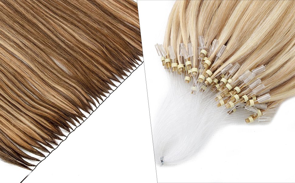 Feather hair extensions detail