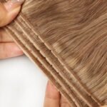 100% Human Hair PU Hole Weft Hair Extension 80CM Width Butterfly Weft Hair Extension Factory