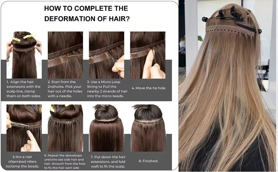 Butterfly Weft Installation Guide for Stylists butterfly weft hair extension installation methods