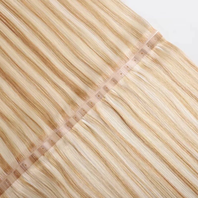Factory Price Butterfly Weft European Remy Human Hair Extension Invisible Hole Hair Extensions